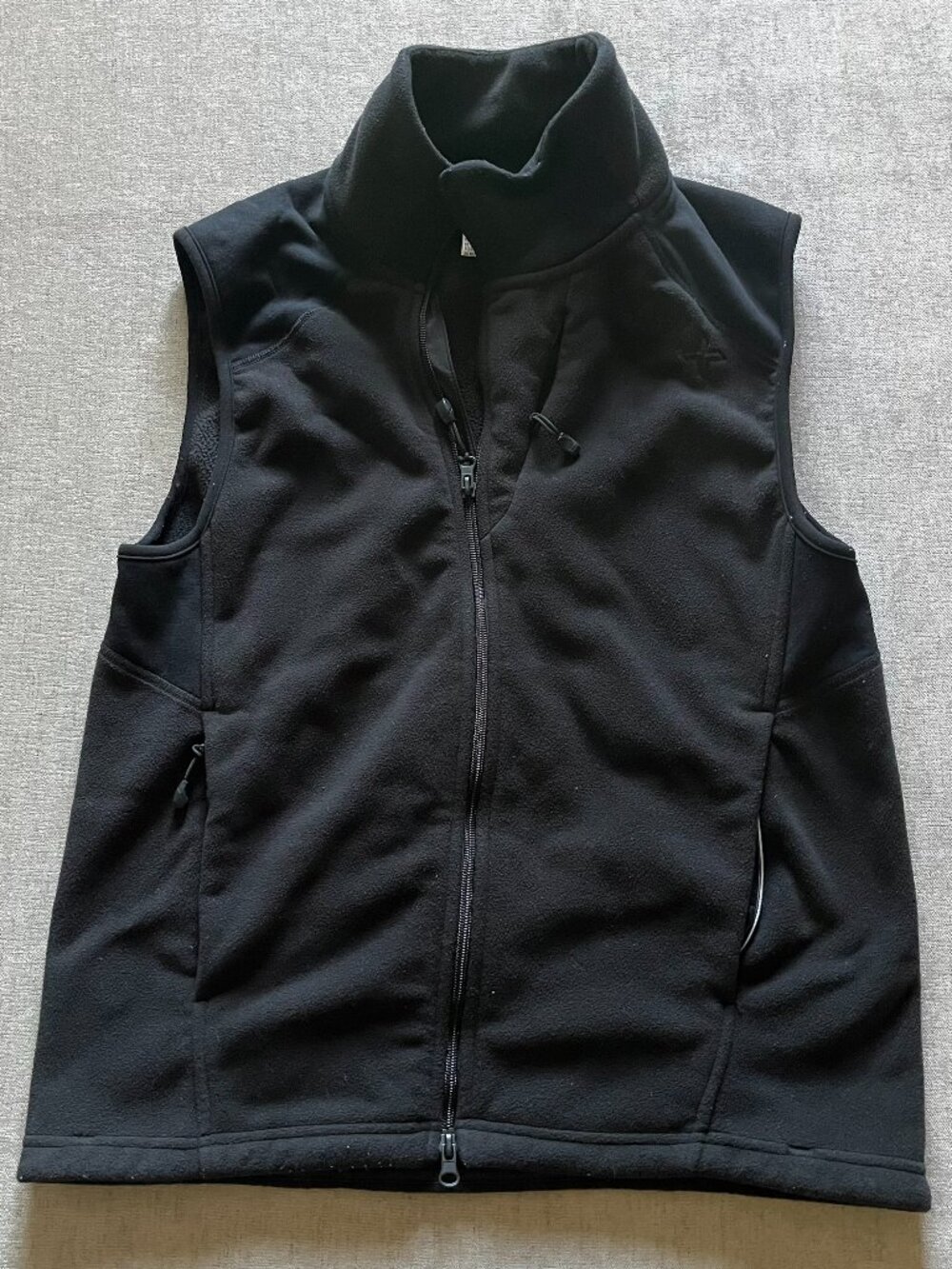 RLX Ralph Lauren Fleece Vest Men M Black Full Zip Performance Golf Stretch